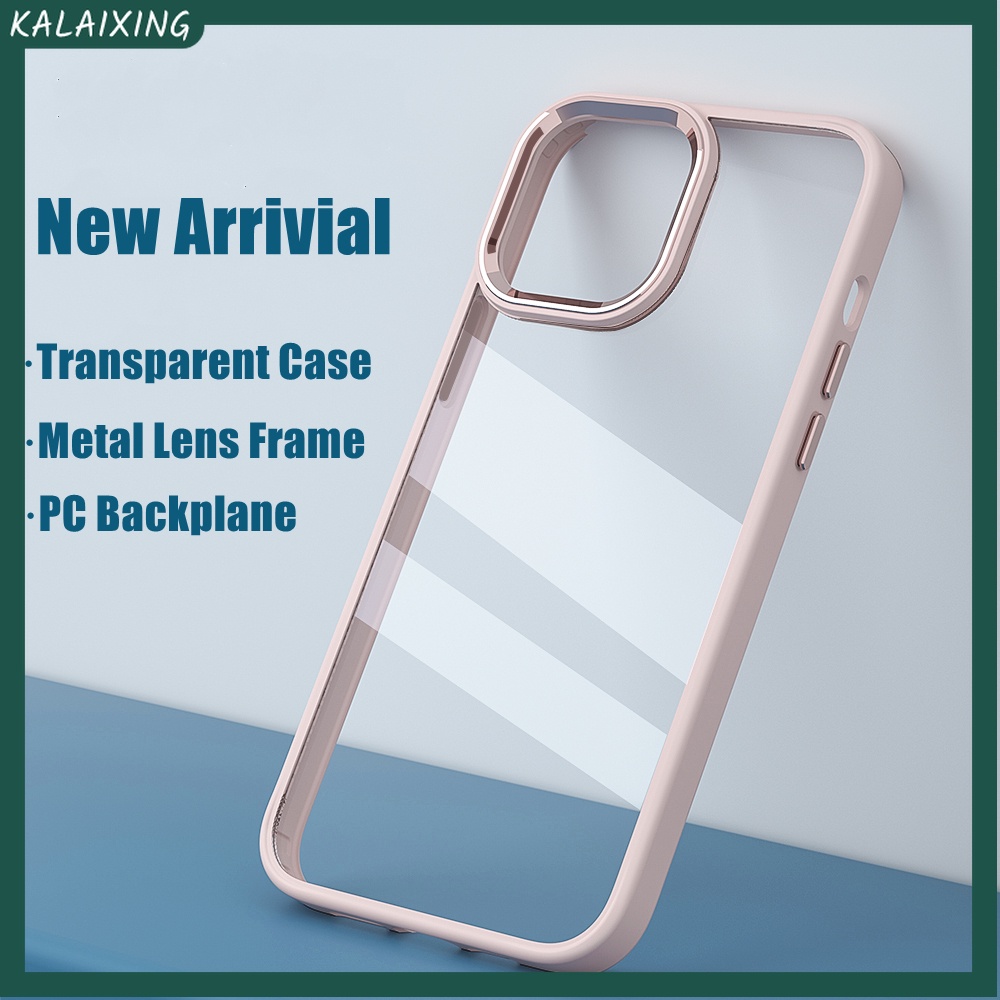 Ốp Điện Thoại Trong Suốt Khung Kim Loại Cho iPhone 13 ProMax 12 Pro MAX 11 XS MAX