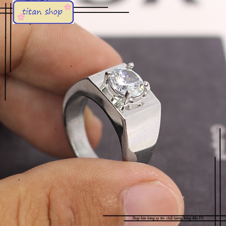 nhẫn inox nam không đen mẫu 014 ảnh chụp thật