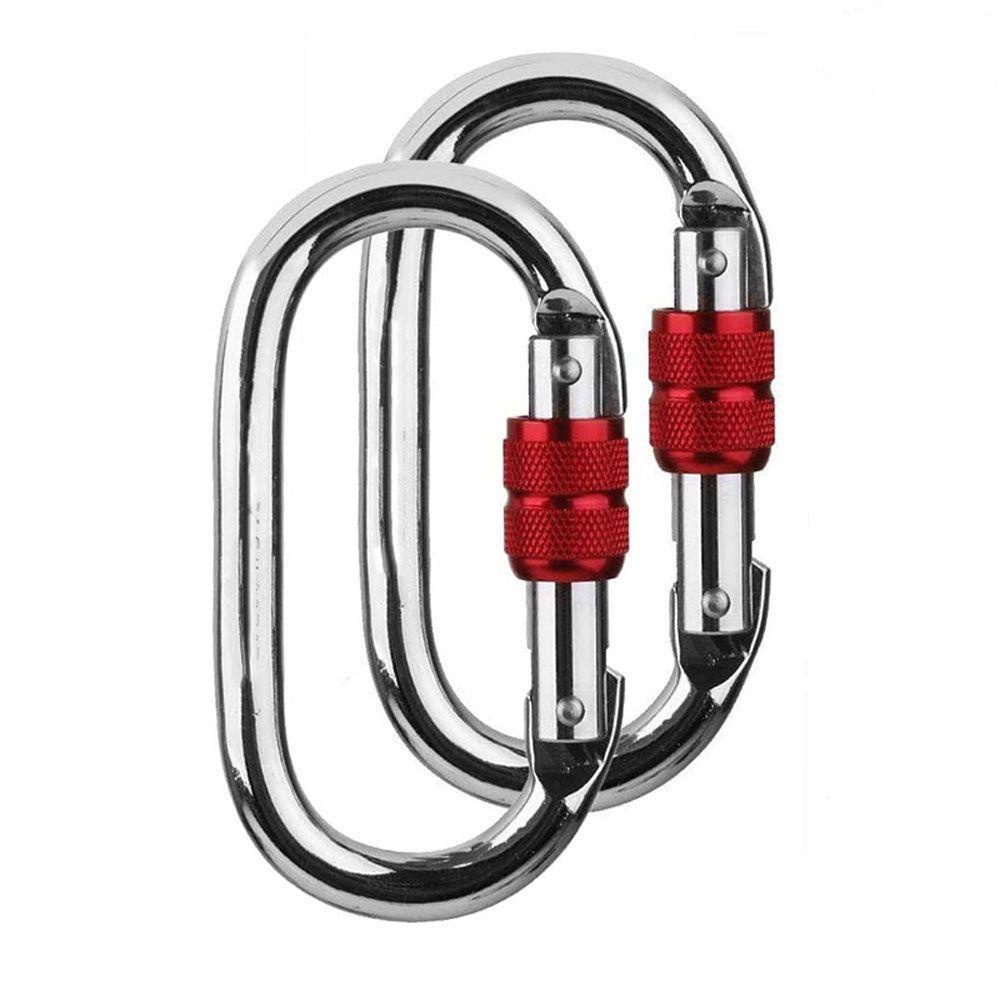 Móc Khóa Carabiner Hình Chữ D Bằng Hợp Kim Nhôm An Toàn Cho Leo Núi