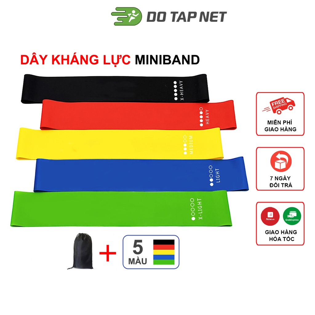 Dây Kháng Lực Miniband, Dây Cao Su Đàn Hồi,  Hỗ Trợ Luyện Tập Thể Dục, Tiện Lợi Tại Nhà, Văn Phòng