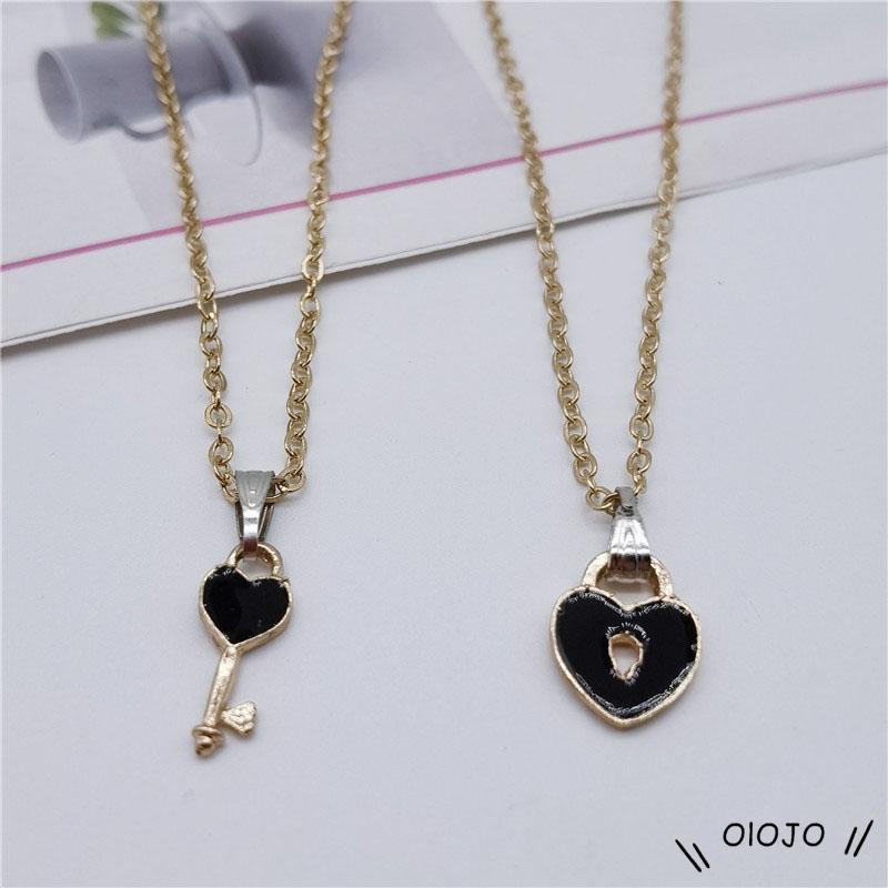 (OLOJO.vn) Vòng cổ Mặt Hình Chìa Khóa Tình Yêu Màu Vàng Cổ Điển Cho Cặp Đôi Nam Nữ