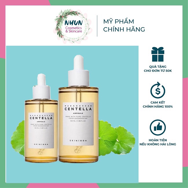 Tinh chất Serum rau má giúp phục hồi, trắng da,dưỡng ẩm Madagascar Centella SKIN1004 55ml/100ml Hàn quốc