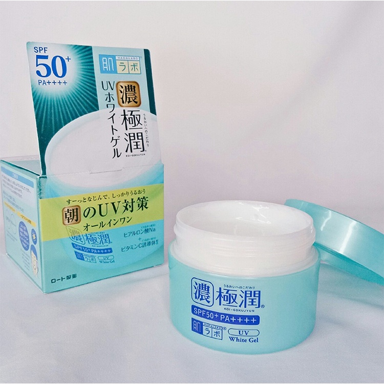 Kem dưỡng ẩm chống nắng ban ngày Hada Labo Koi-Gokujyun UV White Gel SPF50+ PA++++