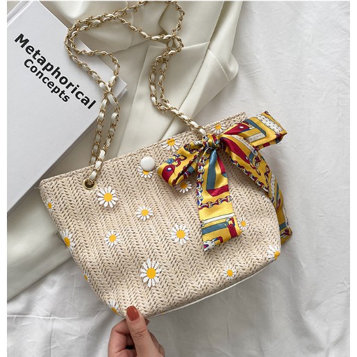 [FREESHIP] TÚI CÓI nữ, túi cói du lịch, đi biển mẫu hot nhất có khăn điệu đà | BigBuy360 - bigbuy360.vn