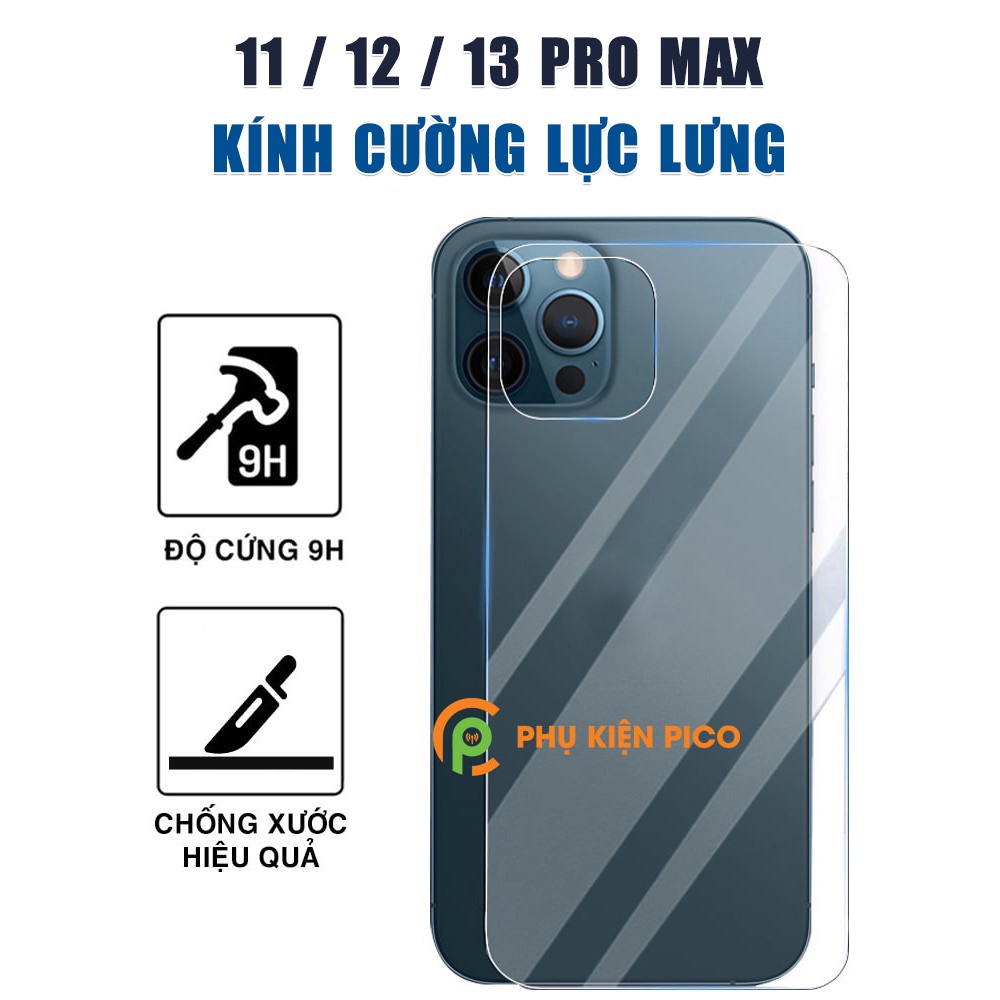 Kính Cường Lực Lưng Iphone 15 Pro Max / 13 Pro Max / 14 Pro Độ Cứng 9H Full Mặt Lưng - Dán Lưng Iphone 13 / 14 Pro Max