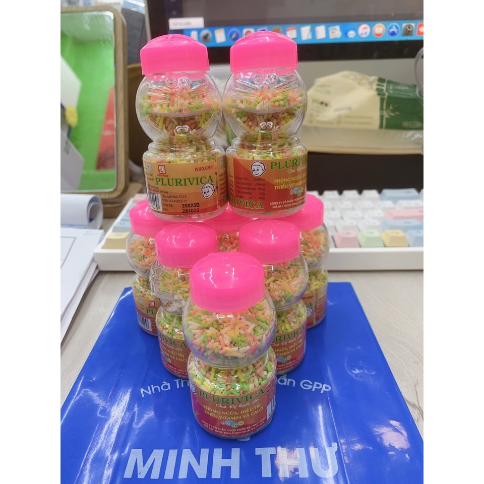 ✅  Cốm bổ sung vitamin và canxi cho bé Plurivica chai 40g