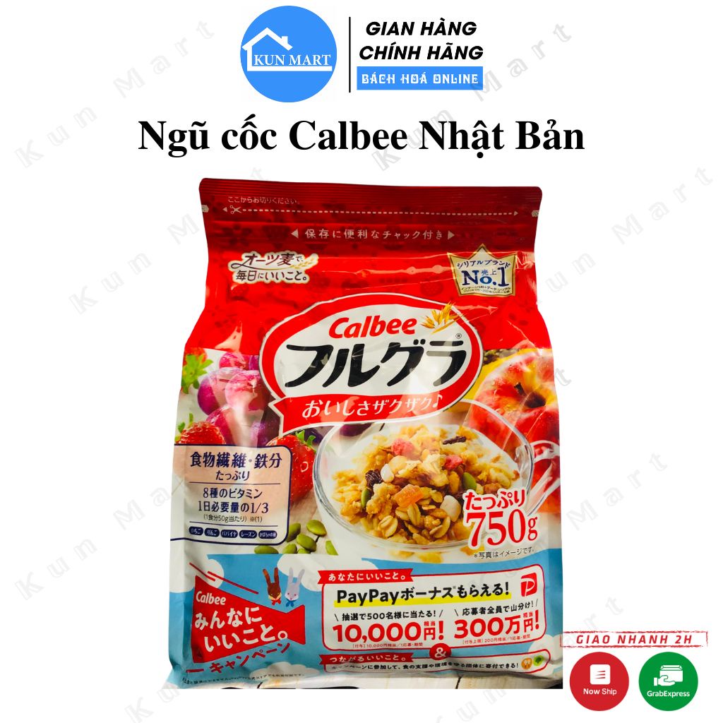 Ngũ cốc Calbee, ngũ cốc ăn kiêng giảm cân Nhật Bản 750g