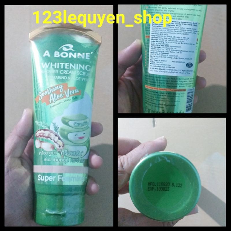Kem tắm A bonne trắng mịn da 350g