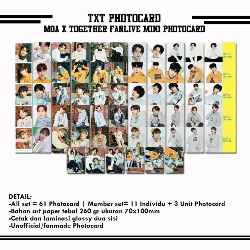 Txt MOA x TOGETHER FANLIVE PHOTOCARD