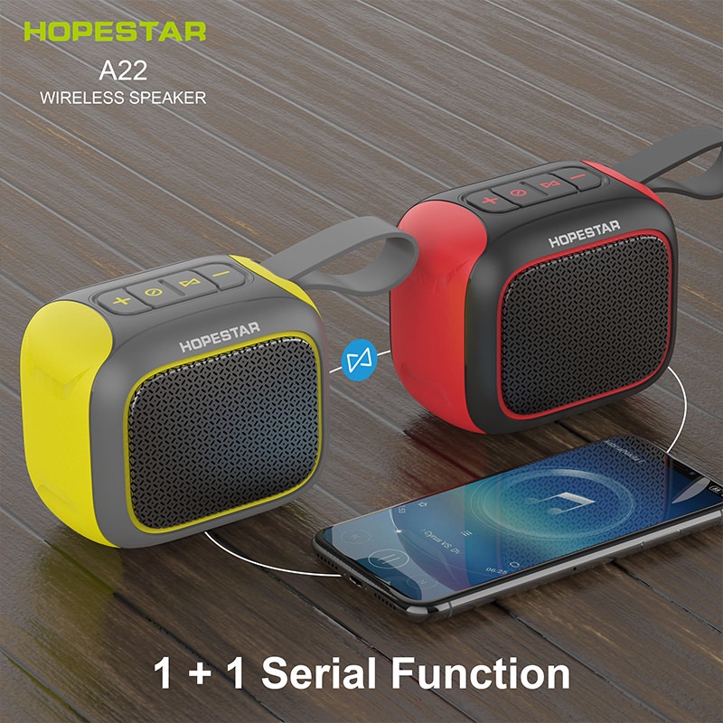 Loa bluetooth Mini HOPESTAR A22 Loa siêu trầm di động ngoài trời Hỗ trợ ghép đôi 1 + 1
