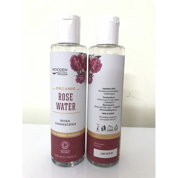 Nước hoa hồng cổ hữu cơ Wooden Spoon 200ml - Organic Damascena Rose Water