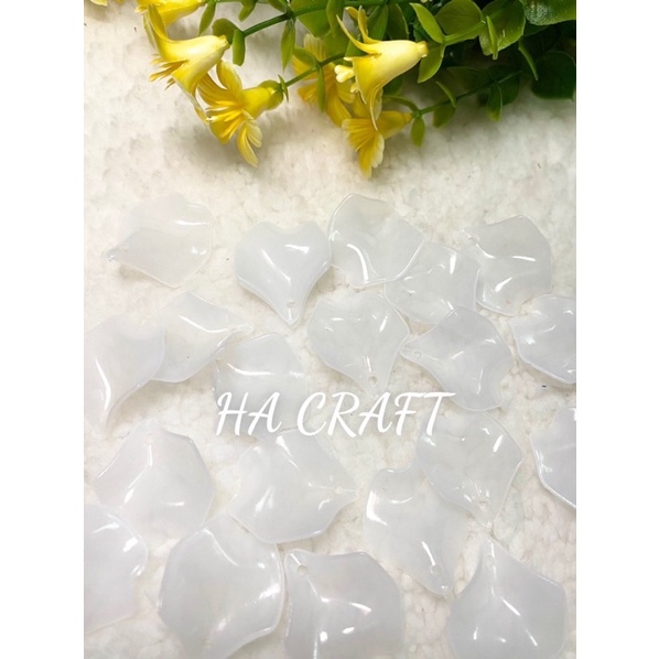 Cánh CONG NHỠ (cong vừa, cánh hoa hồng), vật liệu hoa đá pha lê Handmade