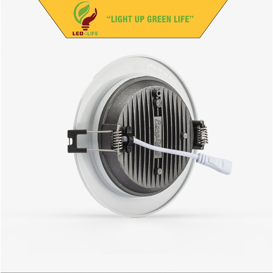 Đèn LED Downlight âm trần Rạng Đông AT10 (Viền Vàng-bạc)