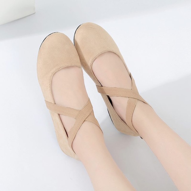 Giày búp bê ballet dây chéo