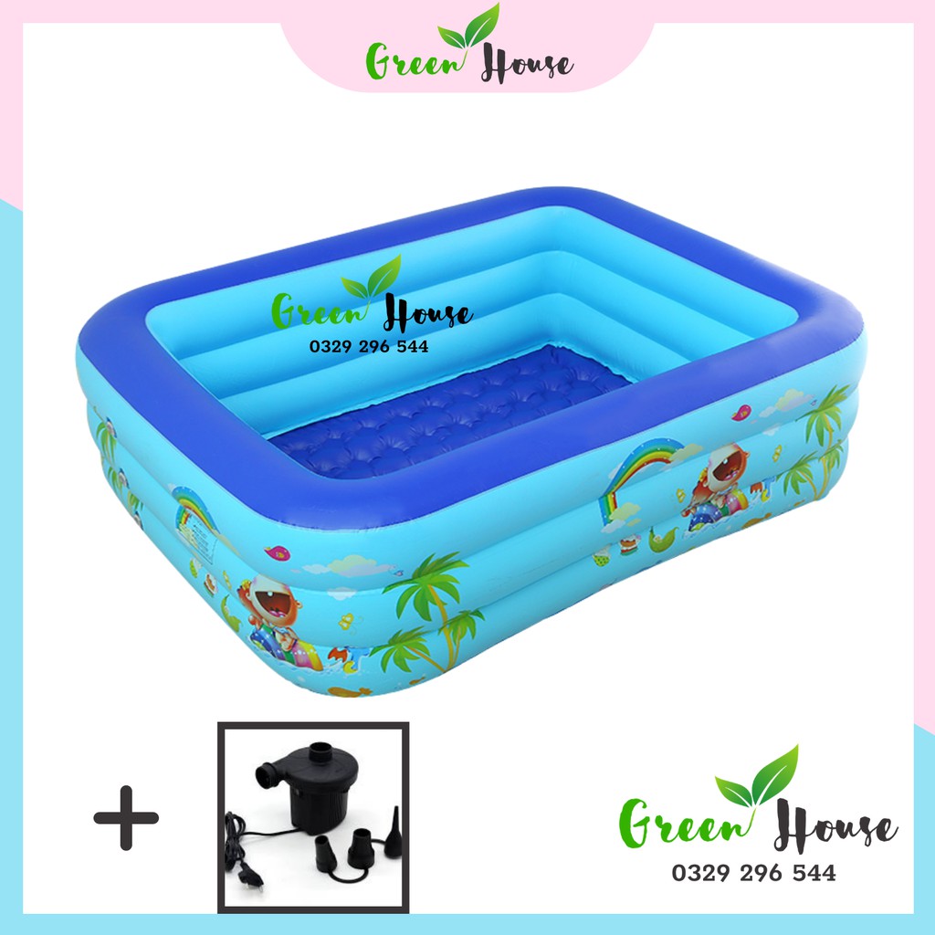 Bê Bơi, Hồ Bơi Phao Bơi Trẻ Em 1m2. 1m5, 1m8, 2m1 (Đủ Cỡ) - Kèm Bơm