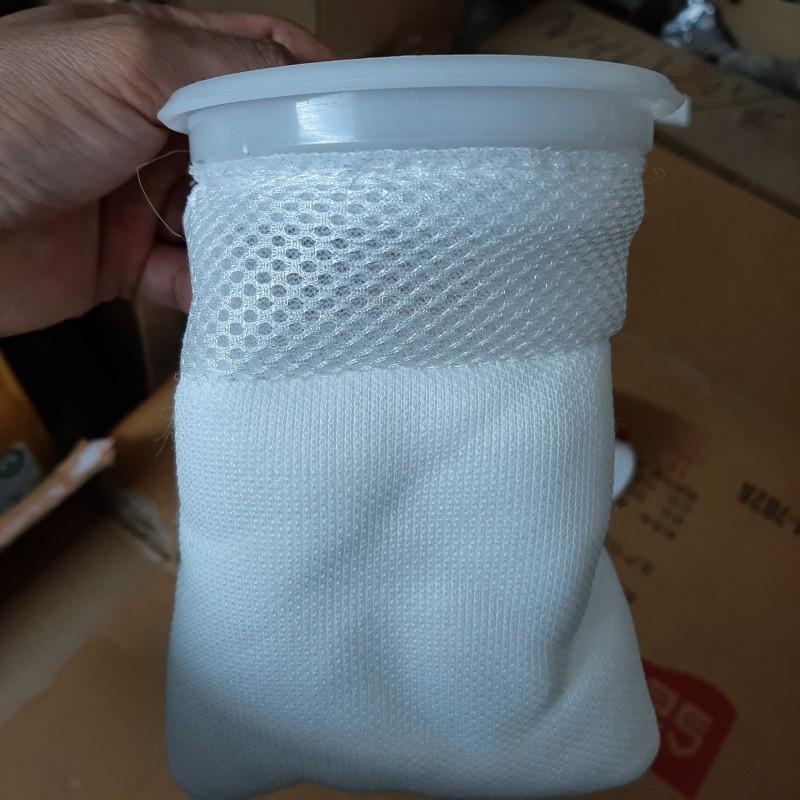 Tất Lọc Vải 3D Chống Tràn - Túi Lọc Miệng Nhựa Tròn | Lọc Sạch Cặn Bể Cá Cảnh