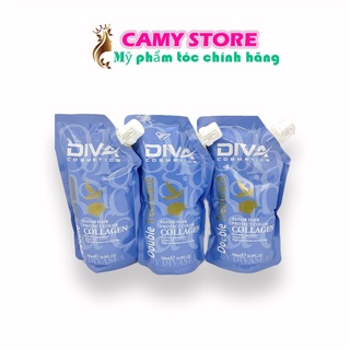 Kem ủ tóc collagen DIVA 500ml Hấp tóc phục hồi hư tổn với thành phần Collagen
