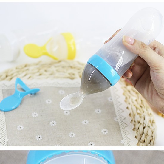 Bình thìa silicon bón sữa và đồ ăn dặm cho bé 125ml
