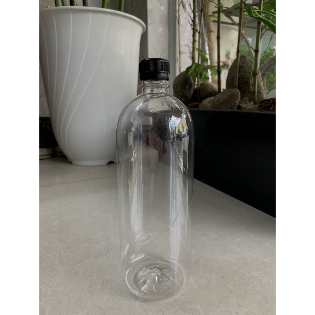Chai nhựa pet trong 1000ml  đựng trà sữa - nước hoa quả