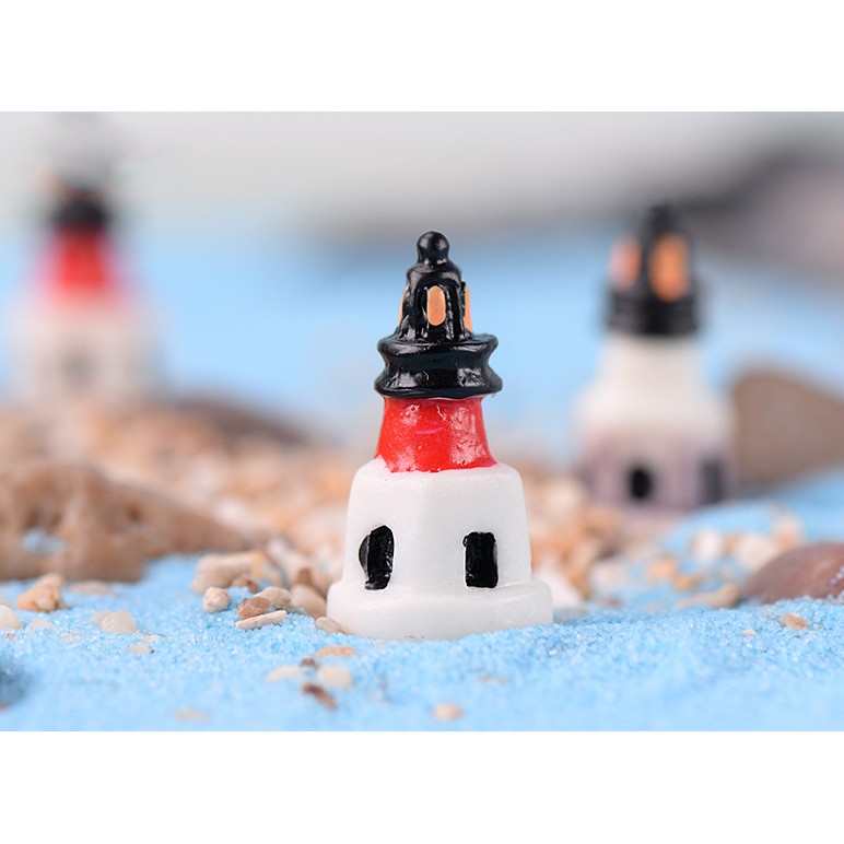 Mô hình hải đăng nhỏ dùng trang trí tiểu cảnh, terrarium, DIY