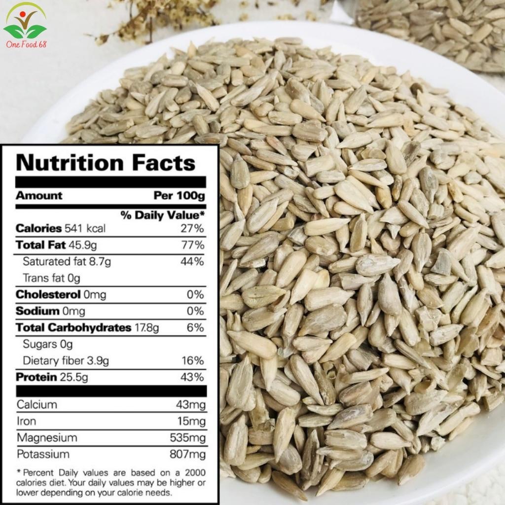 Hạt Hướng Dương Tách Vỏ Nguyên Vị Onefood68, Nhân Hạt Hướng Dương Sấy Chín Béo Giòn Thơm Làm Sữa Hạt