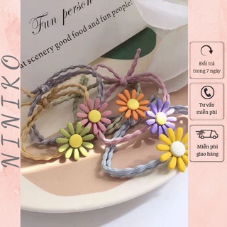 Dây buộc tóc hoa cúc nhiều màu order taobao