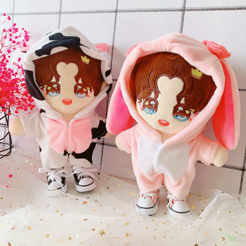 20cm Tiểu Chiến Xiao Zhan Bts Exo Bộ đồ hình động vật dành cho búp bê nhồi bông đáng yêu