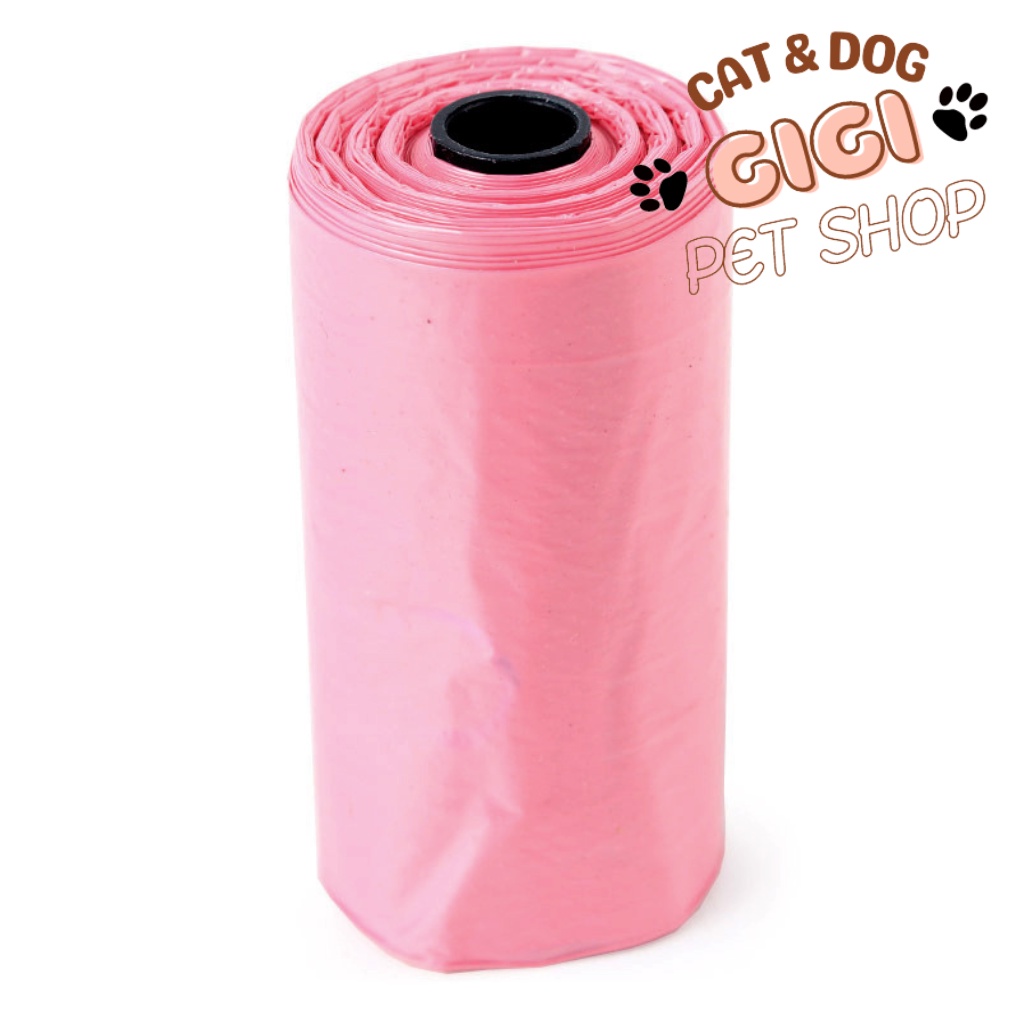 Set 15 túi/cuộn rác dọn vệ sinh đựng phân cho chó mèo thuận tiện khi mang thú cưng đi chơi - GiGi Pet Shop