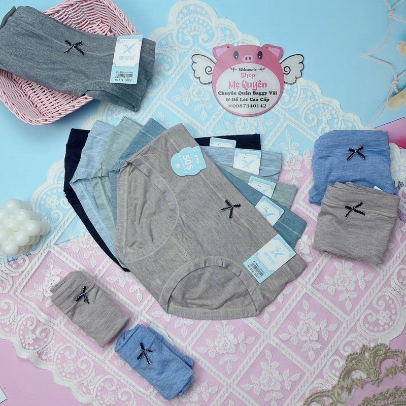 Quần lót nữ cotton muối tiêu siêu nhẹ, mềm mát thoáng khí, kiểu dáng đơn giản dễ phối đồ