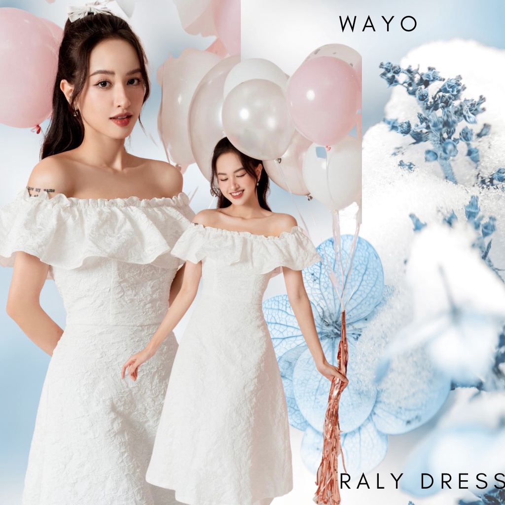 Đầm WAYO gấm bẹt vai dự tiệc dạo phố xinh đẹp