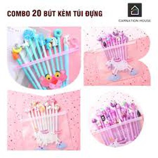 1 túi bút nước nhiều hình cute gồm 20 bút .Có mực xanh - đen -tím .1 túi nguyên 1 màu mực .