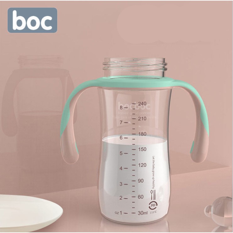 [3 Trong 1] Bình sữa BOCBOC có tay cầm cao cấp cho bé thể tích 240ml shop mẹ nhím