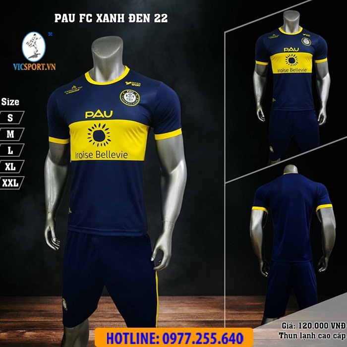 Áo Đá Bóng, Quần Áo Đá Banh QUANG HẢI CLB PAU FC 2022-2023 Thun Lạnh Thoáng mát- Vicsport