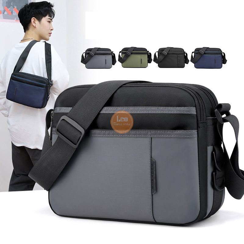 Túi Nam Đeo Chéo Mini LEO Vải Oxford Cao Cấp Chống Nước Thiết Kế Thời Trang Hiện Đại Đen/Xam T22 | BigBuy360 - bigbuy360.vn