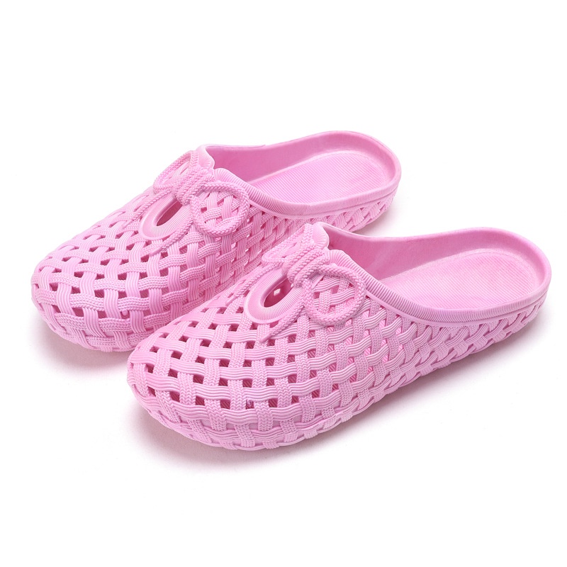 Home Slipper Indoor Slipper Non Slip Hole Shoes Female Summer Flat Heel Selipar Rumah