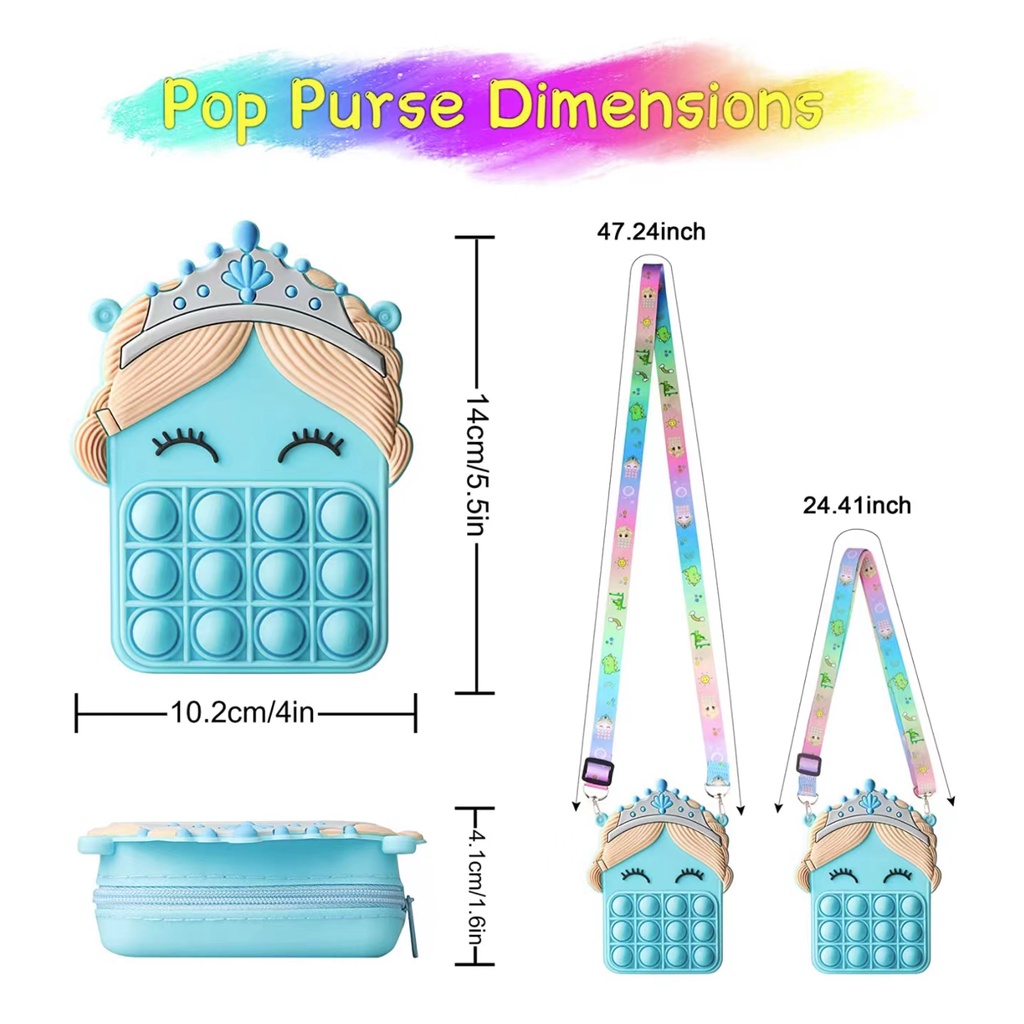 Túi Đeo Chéo Hình Nhân Vật Elsa Dễ Thương Cho Bé