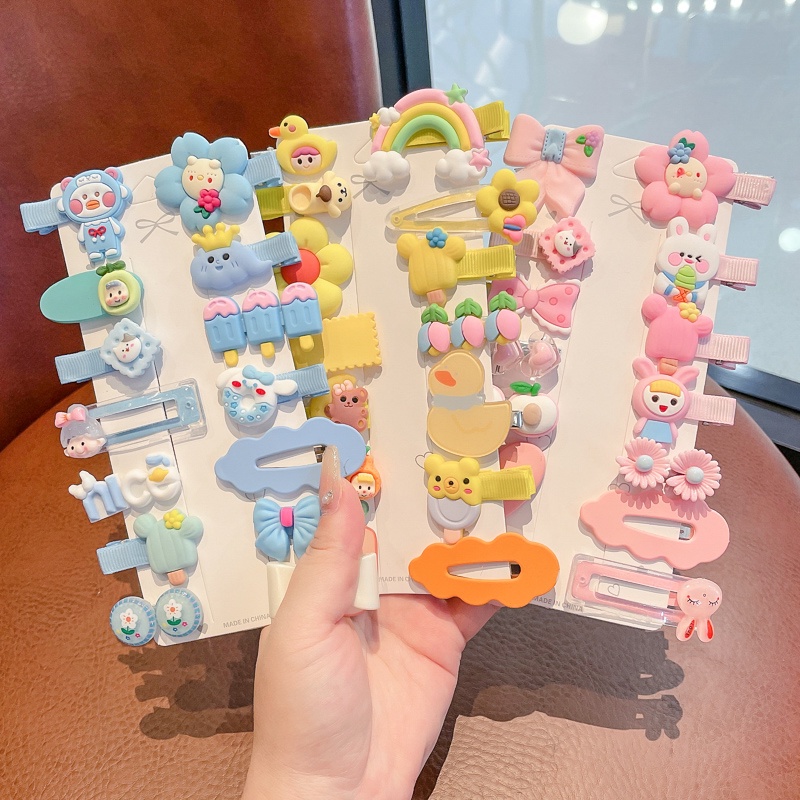 14Pcs/Set Bộ Kẹp Tóc Bb Kiểu Hàn Quốc Dễ Thương Thời Trang 2022 Cho Bé Gái