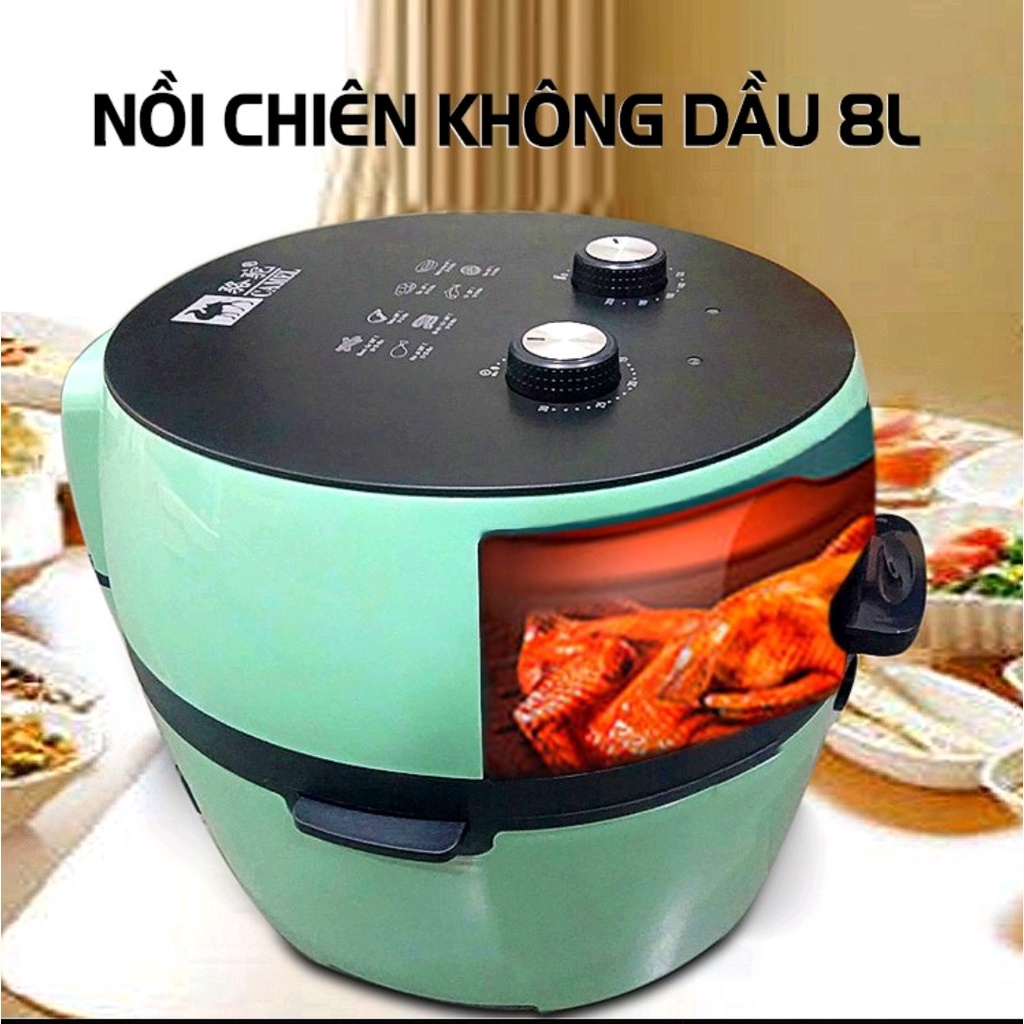 [ Bảo hành 6 tháng ] CAMEL 8L _  Nồi chiên không dầu cơ 1500W , Nồi chiên cả thế giới .