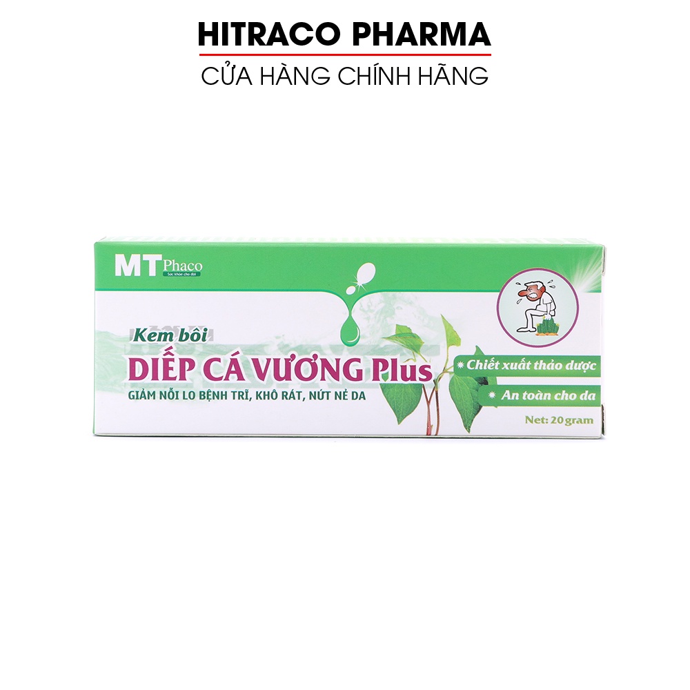 Kem bôi Diếp Cá Vương Plus 20g - Giảm nỗi lo bệnh trĩ, khô rát, nứt nẻ da [Diếp Cá Vương Plus]