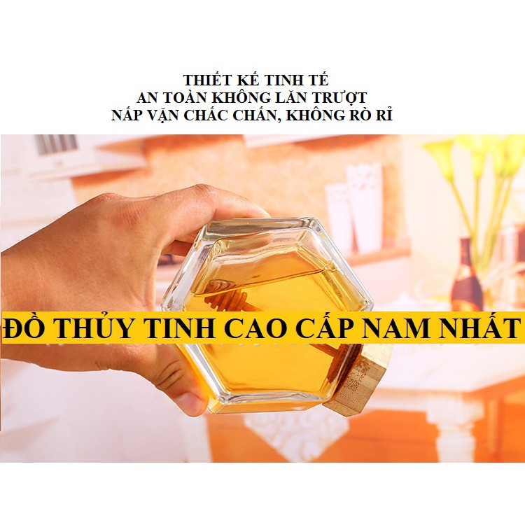 [HÀNG NHẬP KHẨU] HŨ MẬT ONG HÌNH TỔ ONG 380ml