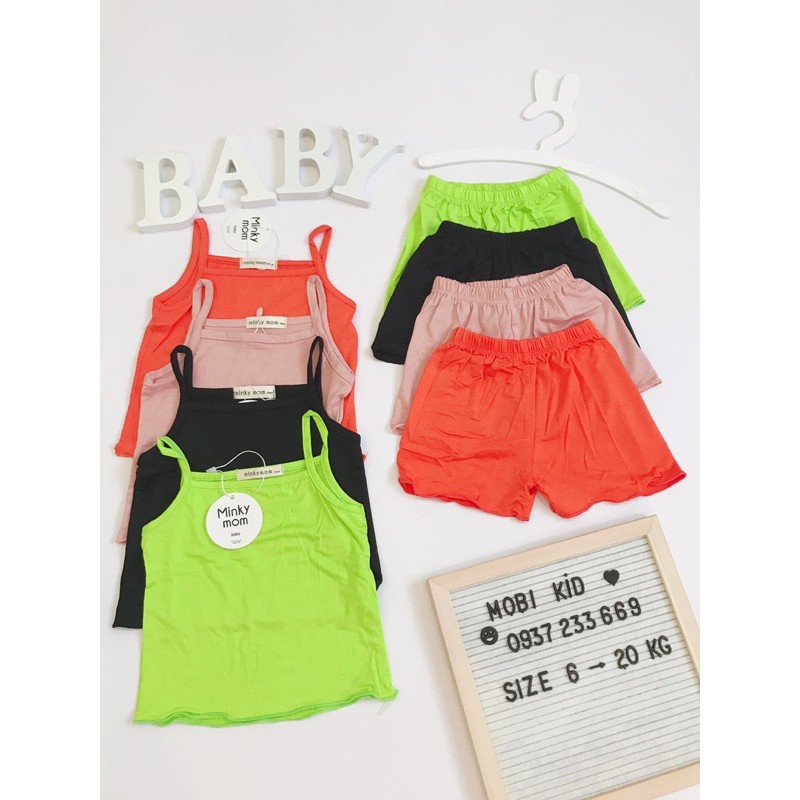 SALE XẢ KHO Bộ dây thun lạnh Minkymom cho bé gái