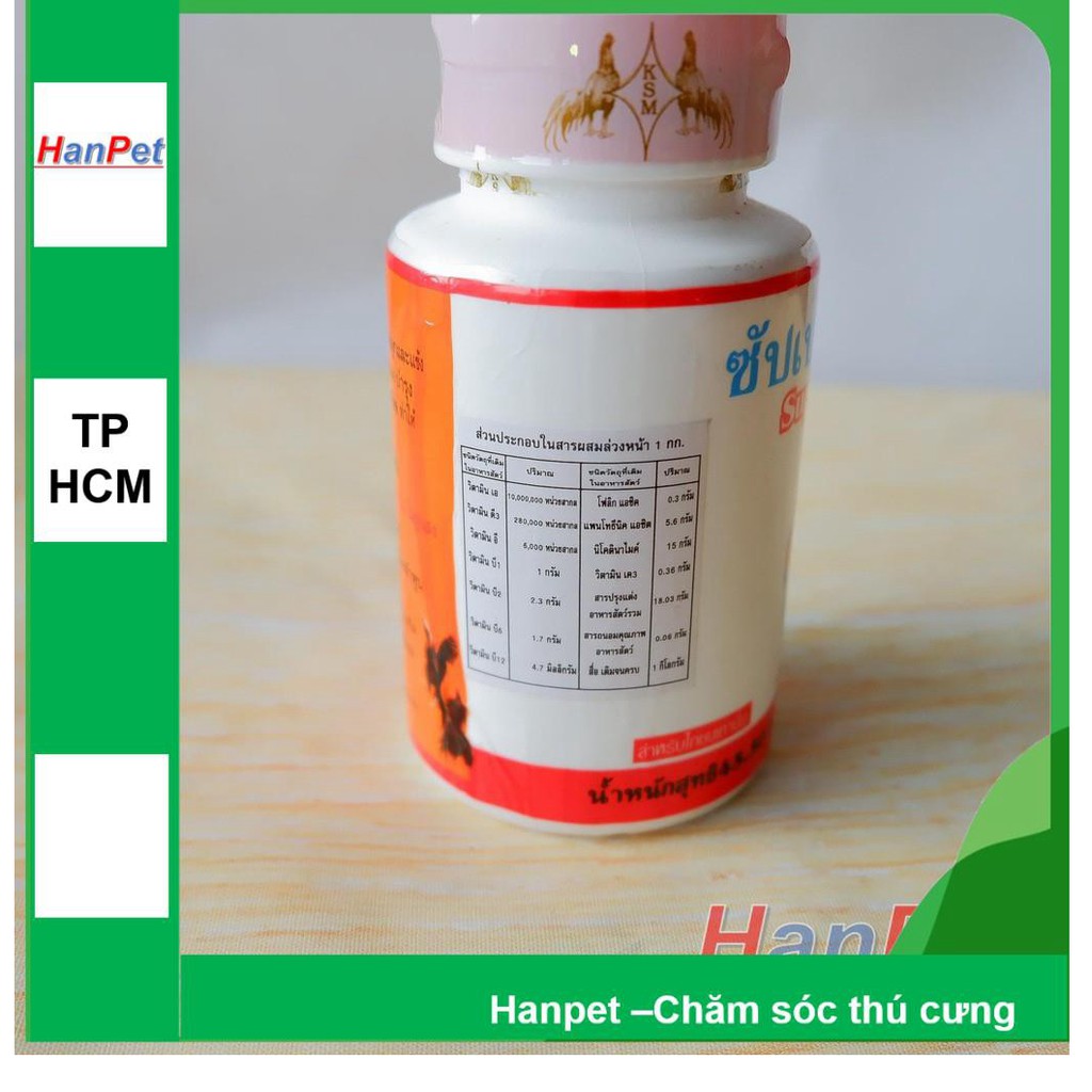 HN-Tăng gân gà chọi, thuốc bổ gân, cơ cho chiến kê, SUPER STAR dạng uống 100v/lọ-