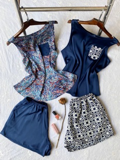 Bộ đồ lụa 2 màu Infashion