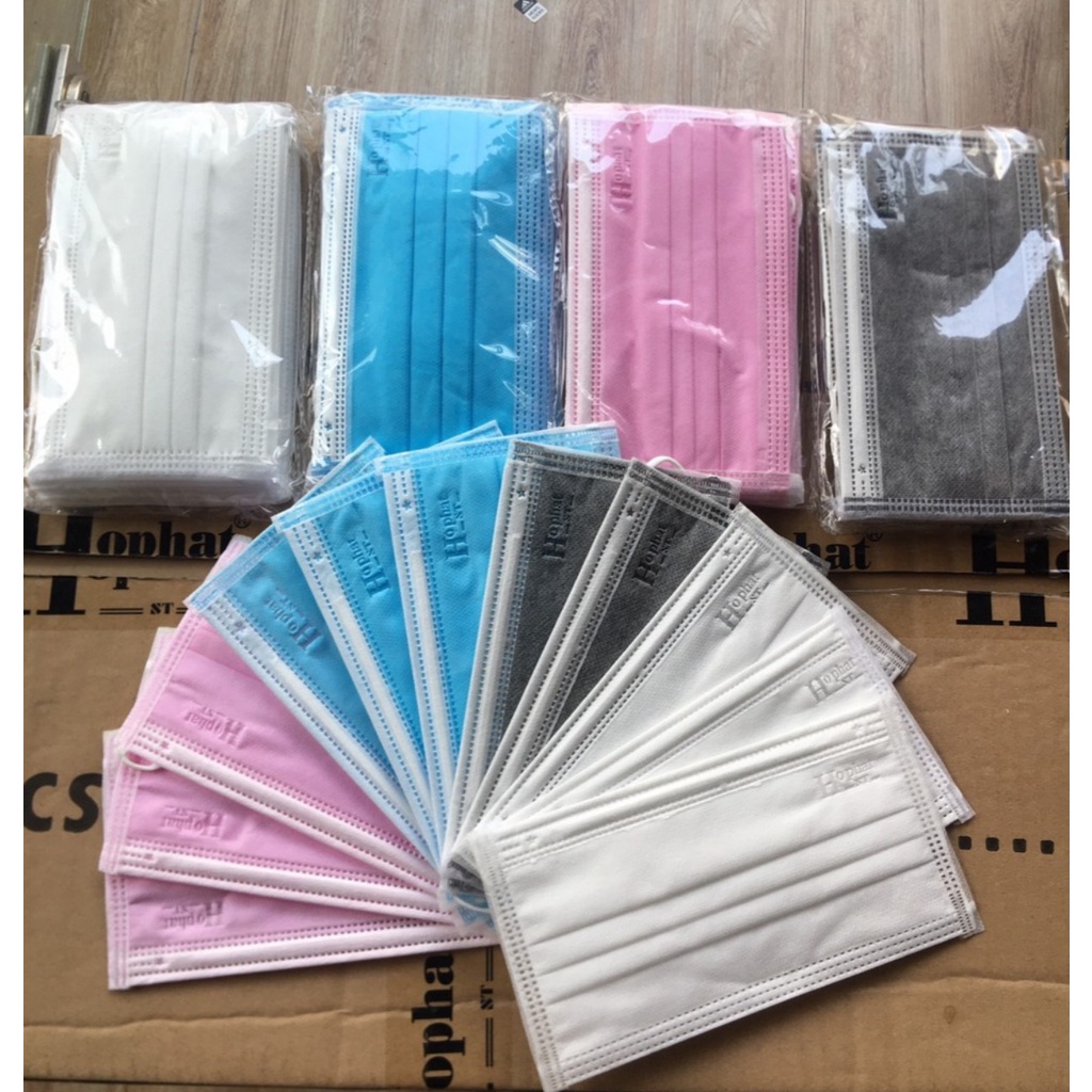 Khẩu Trang Y Tế 4 lớp kháng khuẩn Hồ Phát - thùng 50 hộp