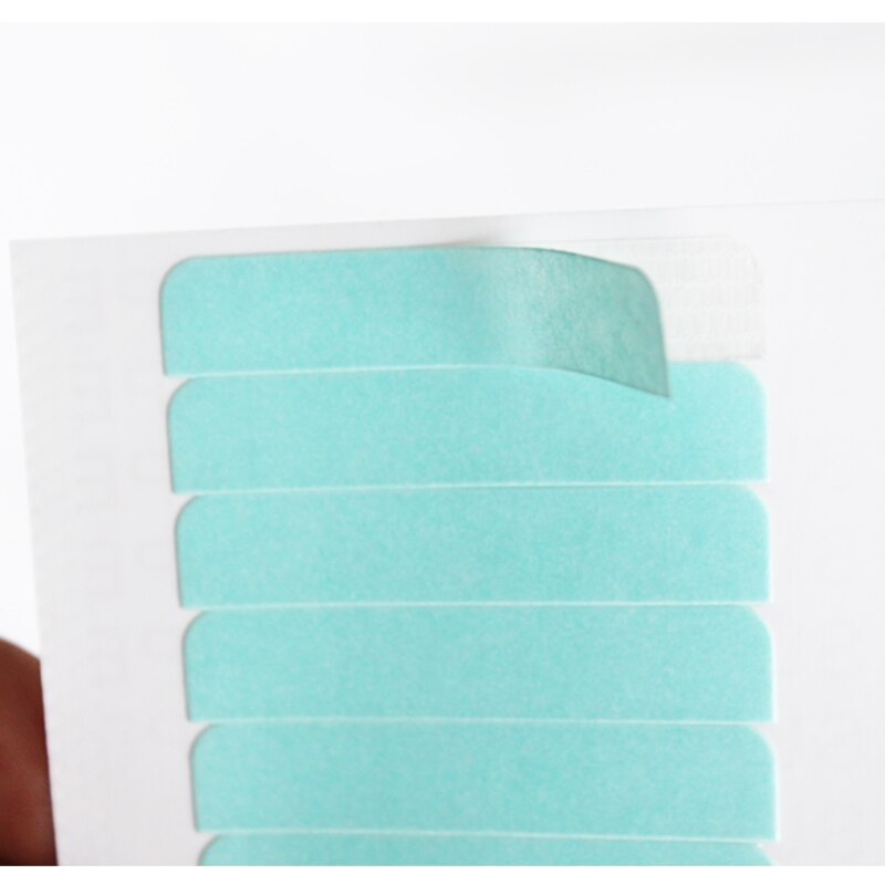 Bộ 5 Tấm 60 Miếng Băng Keo Hai Mặt 4cm * 0.8cm Chống Thấm Nước Dùng Nối Tóc Giả