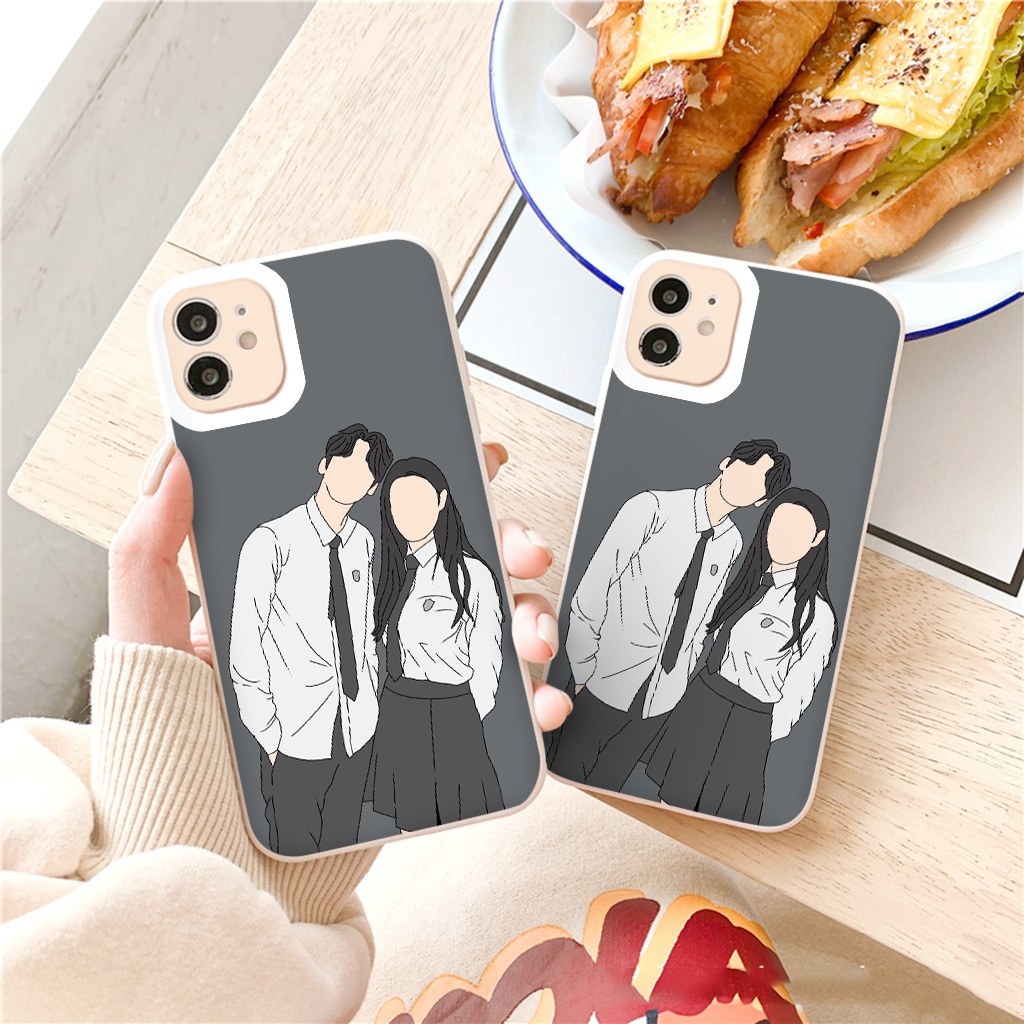 ỐP LƯNG IPHONE đôi học sinh cute - Apple iphone Case 7+ i7 8 plus 12 Pro max 11 Pro X XS MAX XR 13pro/promax