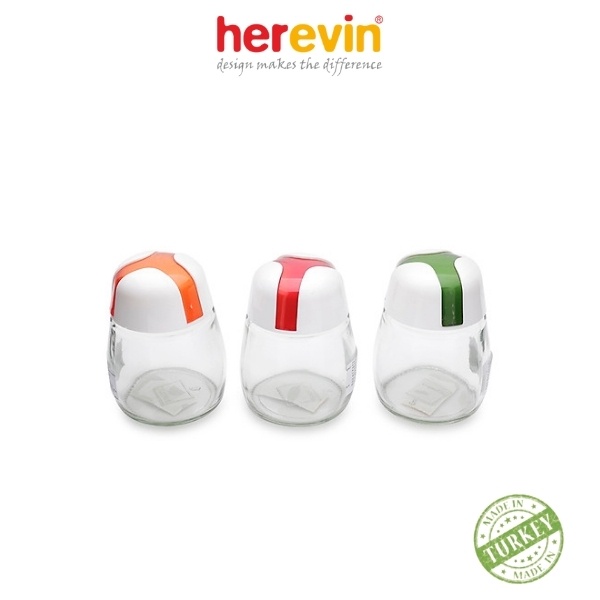 Bộ 3 Hũ Gia Vị Thủy Tinh Herevin 200ml - HUGI131012