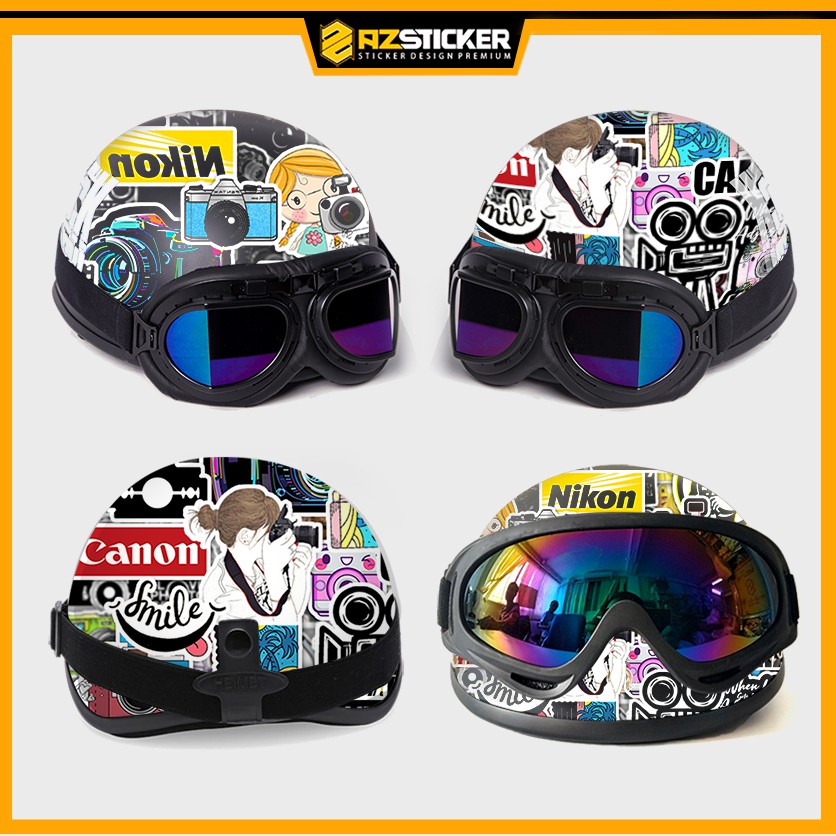 Bộ Sticker Camera Nhiếp Ảnh Gia Chống Nước Chống Phai Màu | STK68 | Sticker Dán Mũ Bảo Bảo Hiểm Điện Thoại Laptop