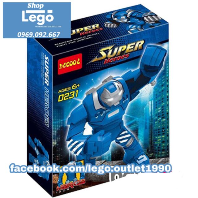 Xếp hình Iron man Mark 38 - Igor Siêu anh hùng Marvel Bigfigures Lego Minifigures Decool 0231