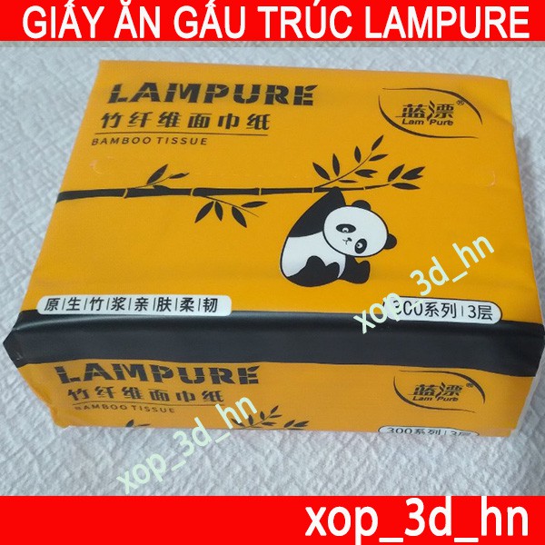 Thùng 30 gói Giấy ăn Gấu Trúc hiệu Lampure Siêu Dai, Siêu mềm, Siêu thấm